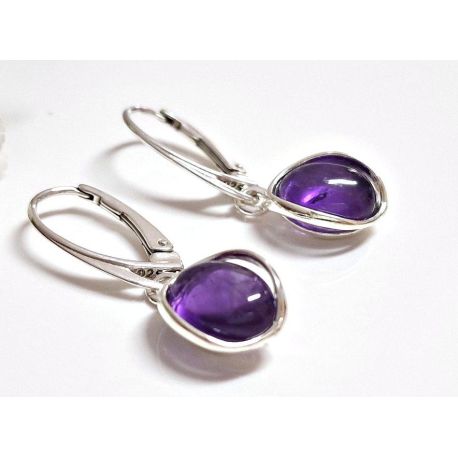 Ohrhänger Silber 925 Amethyst lila sm153